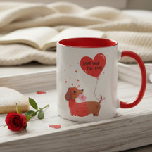 Te Amo Dachshund Corazón Rojo Regalo Para Siempre