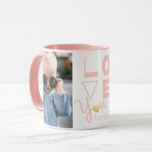 Taza Te Amo Dos Fotos Pink Mom Mug