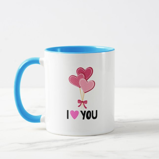 Taza Te Amo El Diseño De Arte Moderno (Izquierda)