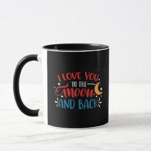 Taza Te Amo Hasta La Luna Y De Regreso Letra Romántica