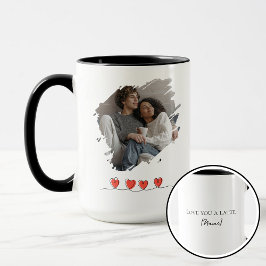 Taza Te Amo Latte Día de San Valentín Foto Personalizad