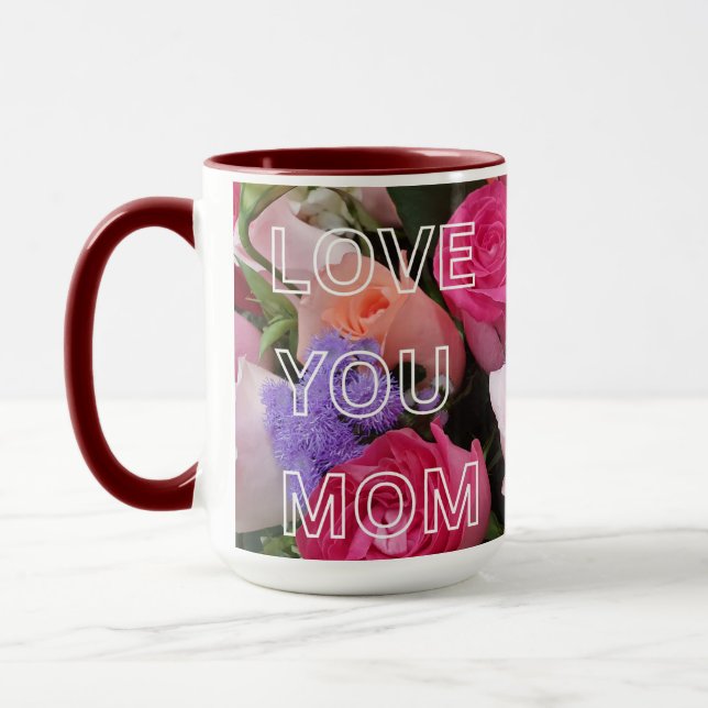 Taza Te amo, mamá feliz día de la madre (Izquierda)