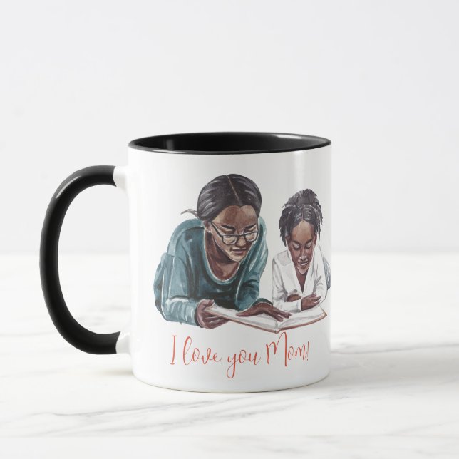 Taza "¡Te amo, mamá!" Madre e hijo (Izquierda)