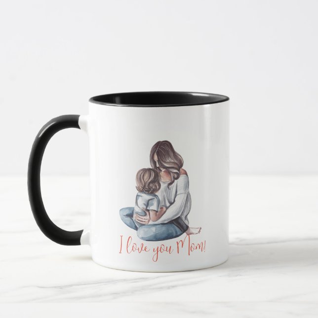 Taza "¡Te amo, mamá!" Madre e hijo (Izquierda)