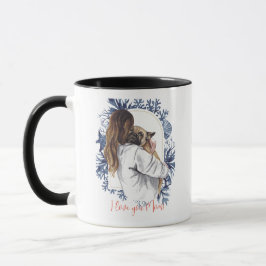 Taza "¡Te amo, mamá!" Madre y perro