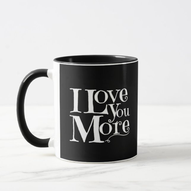 Taza Te Amo Más Diseño Romántico Dulce (Izquierda)