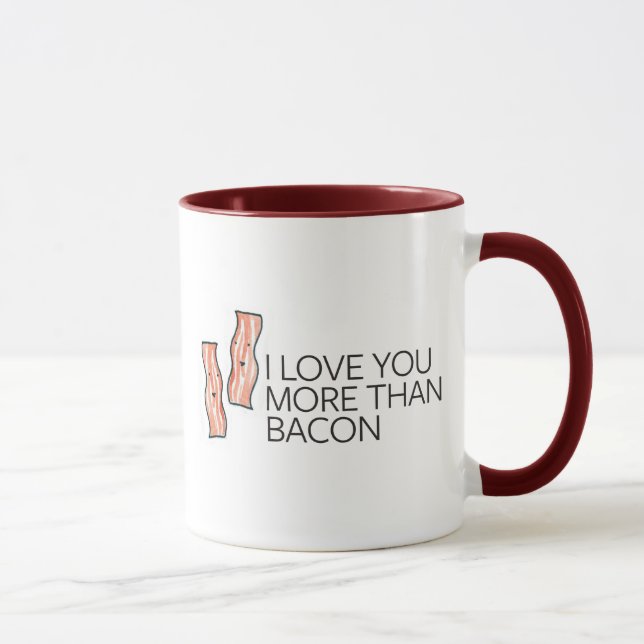Taza Te amo más que el tocino (Derecha)