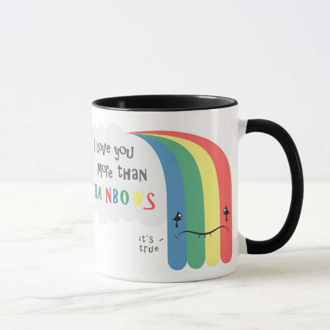 Taza Te amo más que los arco iris (Derecha)