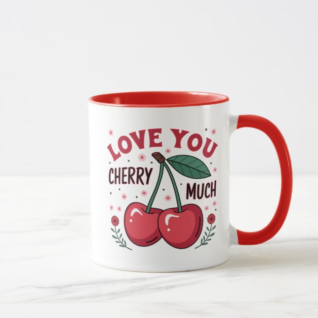 Taza Te Amo Mucho Cereza (Derecha)