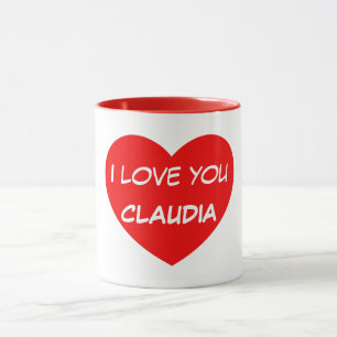 Taza Te amo Nombre Dos tonos