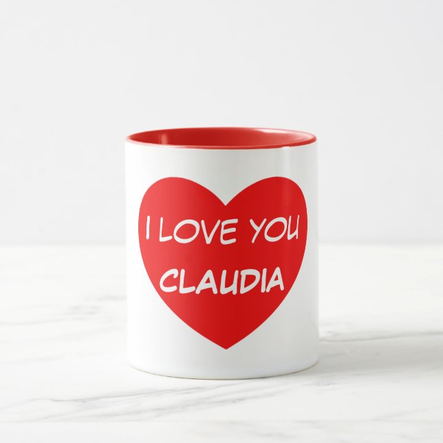 Taza Te amo Nombre Dos tonos (Centro)