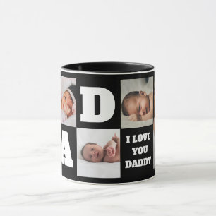 Taza Te Amo Papi Cita Papá Collage de fotos
