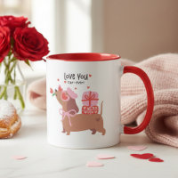 Te amo Perro francés de Dachshund, cuatro veces ad