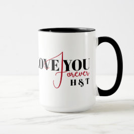 Taza Te amo por siempre San Valentín Personalizado Arch