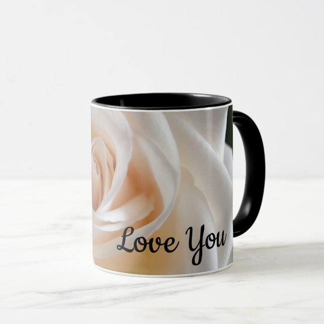 Taza "Te Amo" Rosa Blanca (Anverso derecho)