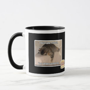 Taza Te amo, sofá