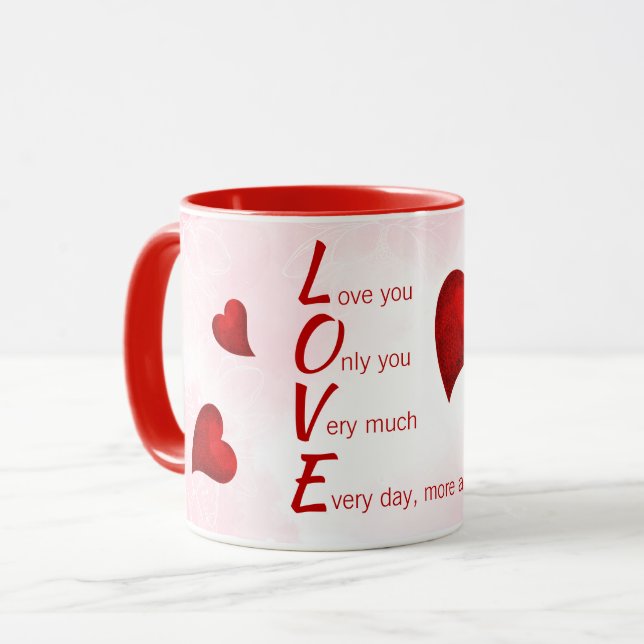 Taza Te amo, Valentine (Anverso izquierdo)