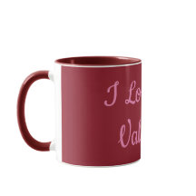 Te Amo Valentine Maroon Combo Mug