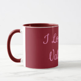 Taza Te Amo Valentine Maroon Combo Mug