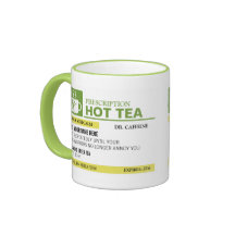 Té caliente de la prescripción divertida - verde