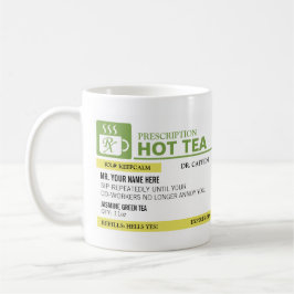 Taza Té caliente de la prescripción divertida - verde