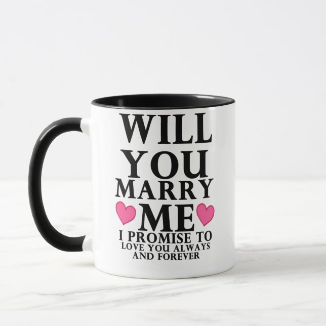TAZA ¿TE CASARÁS CONMIGO DE AMARTE SIEMPRE Y PARA SIEMP (Izquierda)