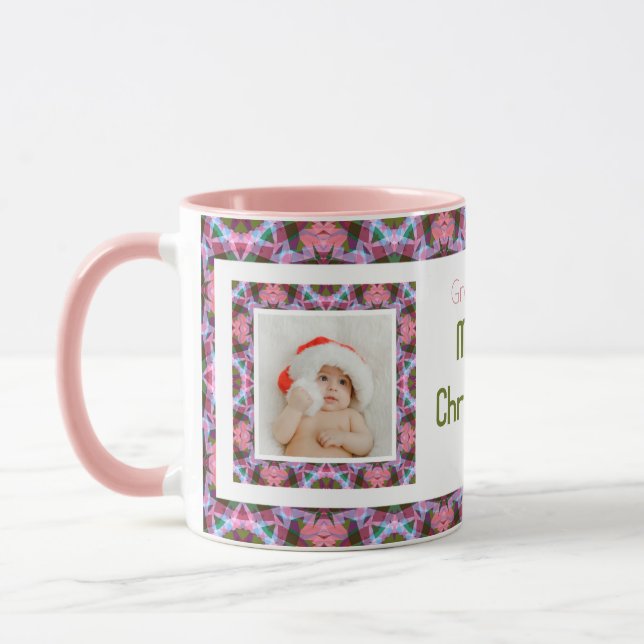 Taza Té de foto navideña del dulce rosa de la abuela de (Izquierda)