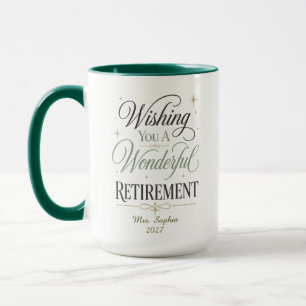 Taza Te Deseamos Un Maravilloso Jubilación Personalizad