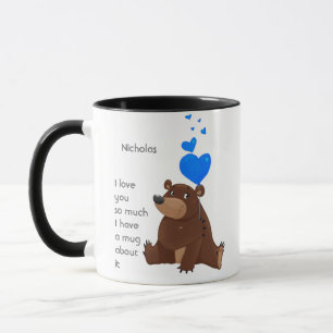 Taza Te Encanta El Nombre Personalizado Mucho Divertido