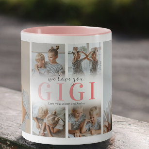 Taza Te Encantamos Gigi Collage de fotos Mug
