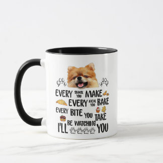 Taza Te estaré vigilando, Perro Pomeranian