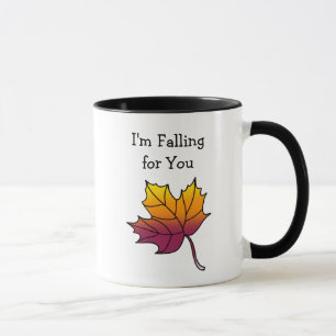 Taza Te estoy cayendo, hoja de otoño
