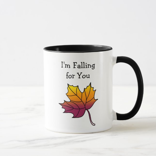 Taza Te estoy cayendo, hoja de otoño (Derecha)
