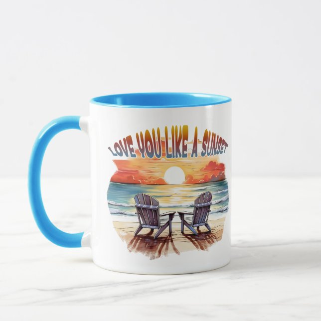 Taza Te Gusta El Acento De Color De Sunset (Izquierda)