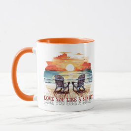 Taza Te Gusta El Énfasis De Color De Sunset