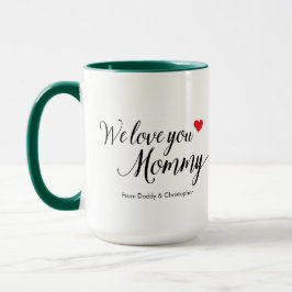 Taza Te queremos mamá foto simple Día de la madre