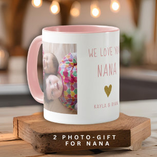 Taza Te Queremos Nana 2 Collage de fotos Abuela Rosa