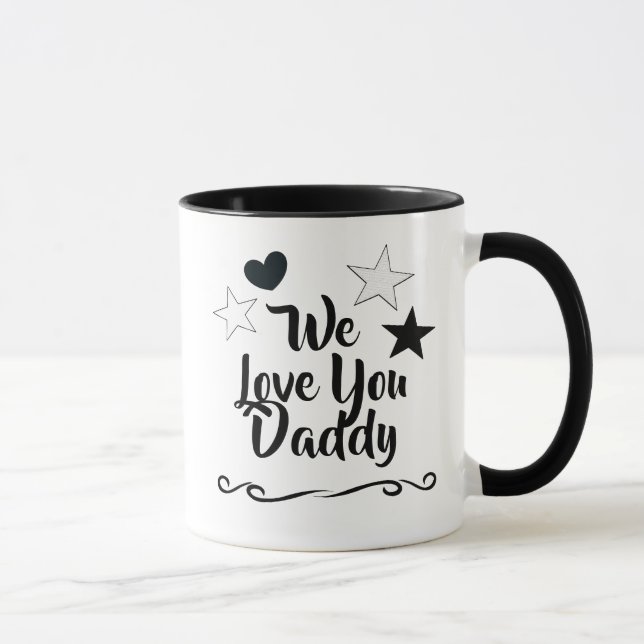 Taza Te Queremos Papi, Nombres Personalizados De Niños (Derecha)
