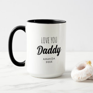 Taza Te quiero Collage de fotos Personalizado de 'Daddy
