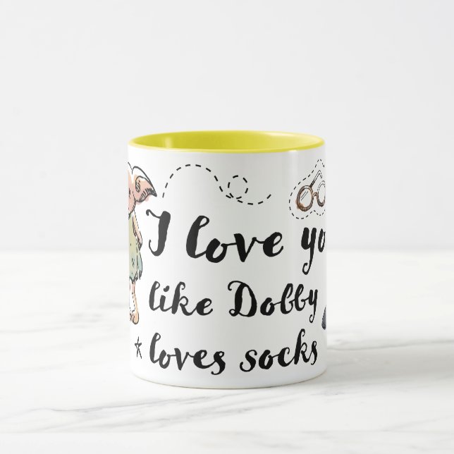 Taza Te quiero como Dobby quiere los calcetines (Centro)
