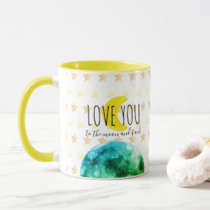 Taza "Te quiero de la luna y de vuelta" Tierra, Luna, E