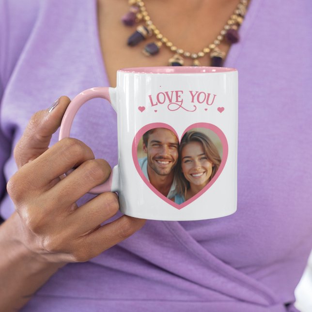 Taza Te quiero, El día de San Valentín dulces, fotos y  (Love You Sweet Valentine's Day Photos & Message Mug)