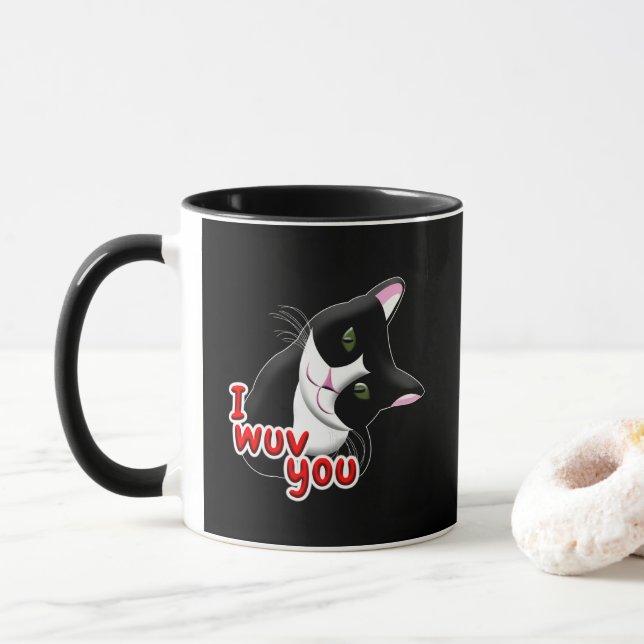 Taza Te quiero gato (Con donut)
