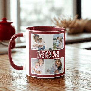Taza Te Quiero Mamá Collage de Cuatro Fotos