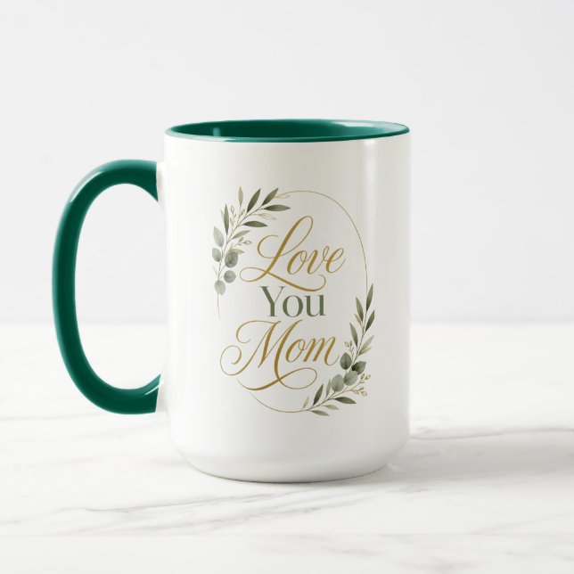 Taza Te Quiero Mamá Cumpleaños Botánico (Izquierda)