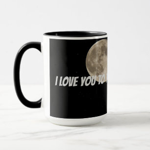 Taza Te quiero personalizado hasta la luna y de vuelta