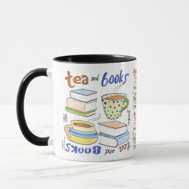 Taza Té Y Mugre De Libros (Izquierda)