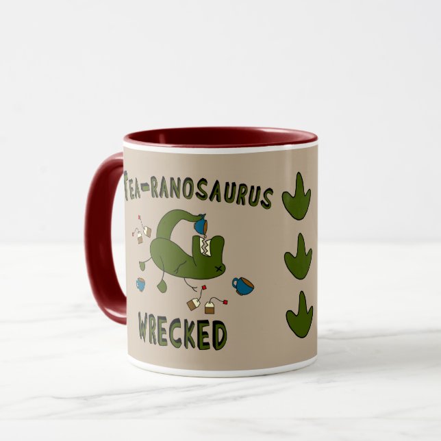 Taza Tea-ranosaurio destrozado (Anverso izquierdo)