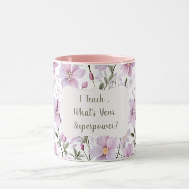 Taza Teacher Superpower – InspirationaL Gift  (Centro)