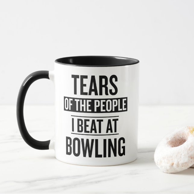 Taza Tears Of The People I Beat At Bowling  (Con donut)
